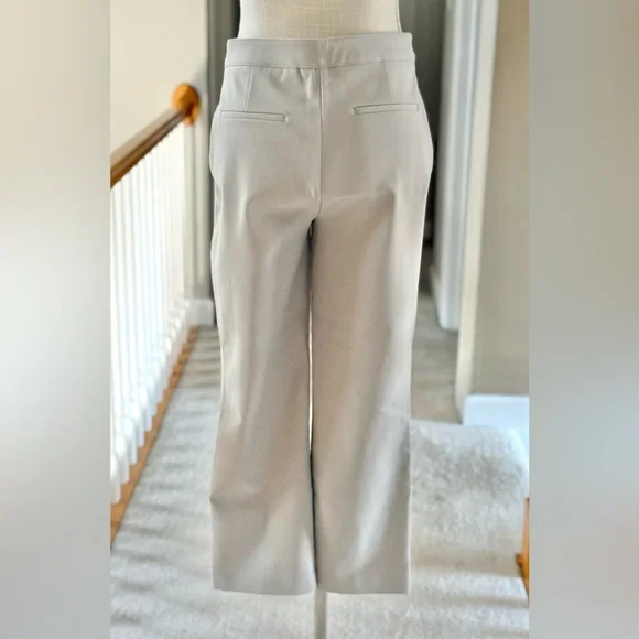 EUC‎ Rachel Zoe Mid Rise Straight Leg Beige Pants Size 4 - Picture 4 of 15
